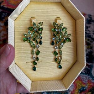 Swarovski Green Crystal Earrings
